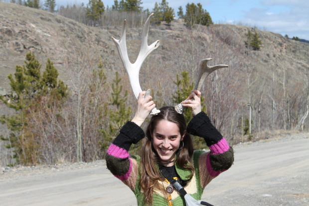 Esther Carmona in the National Yukon Wild Life Preserve 