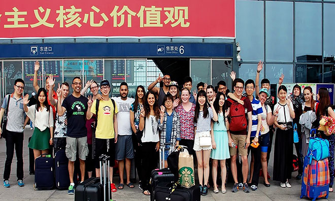 Saying good-bye at Wuhan’s Railway Station