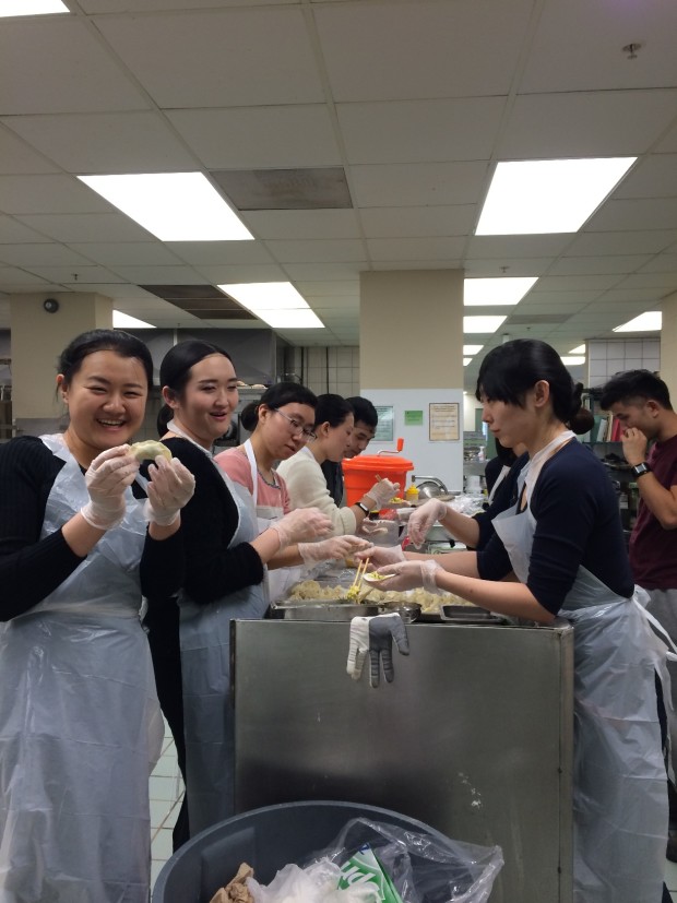 Making dumpling to celebrate Chinese New Year at MSVU